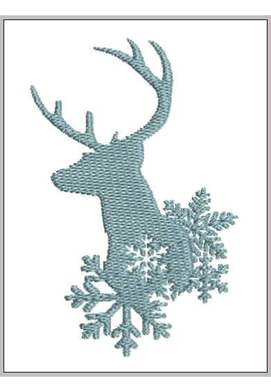 Chr047 - Christmas deer silhouette